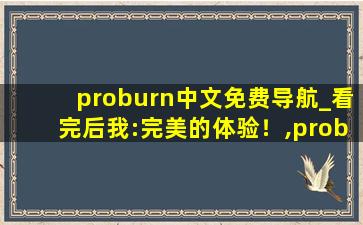 proburn中文免费导航_看完后我:完美的体验！,problem歌词中文谐音