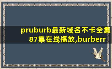 pruburb最新域名不卡全集87集在线播放,burberry官网tb